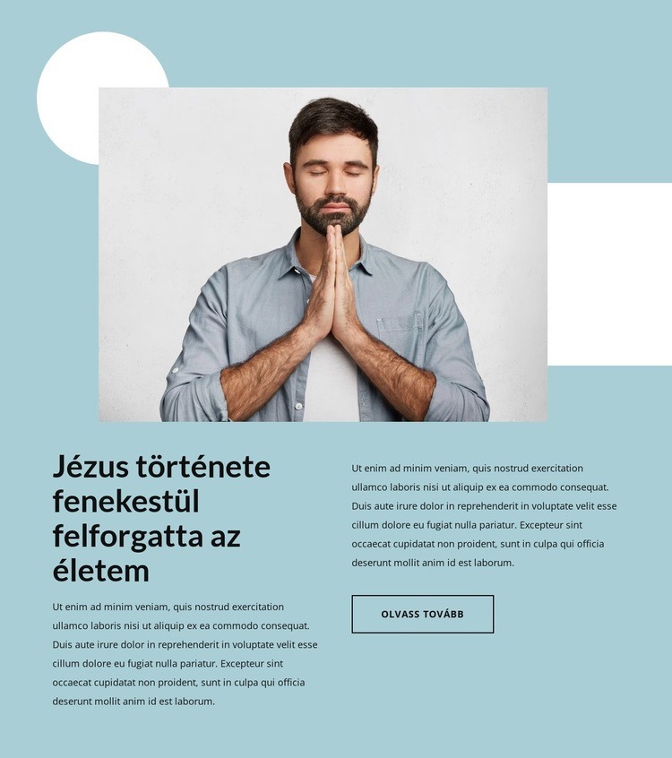 A keresztény egyház HTML Sablon