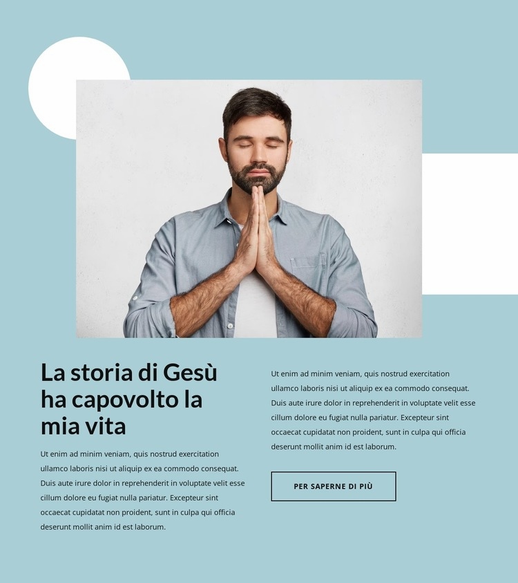 La chiesa cristiana Mockup del sito web