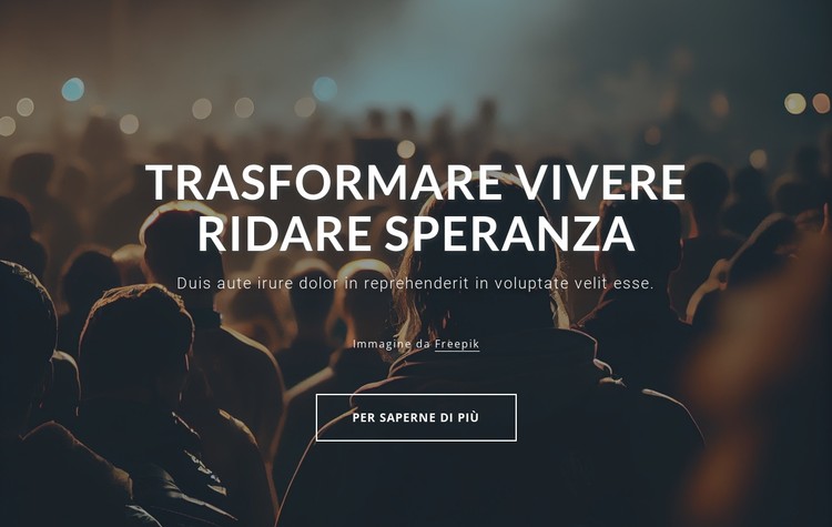 Trasformare la vita, restituire la speranza Modello CSS