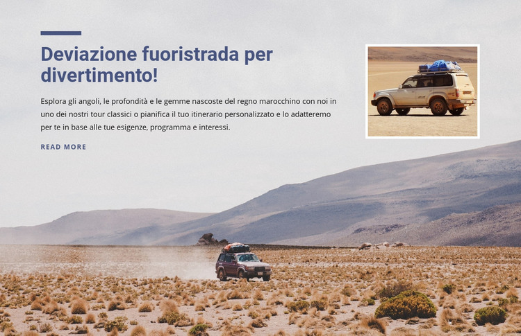 Avventure fuoristrada nel deserto Modello HTML