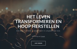 Het Leven Transformeren, Hoop Herstellen - Sjabloon Voor Bestemmingspagina'S