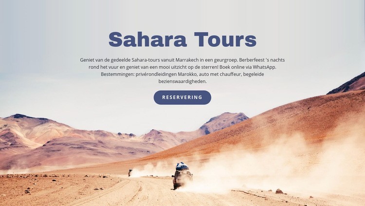 Reizen door de Sahara Html Website Builder