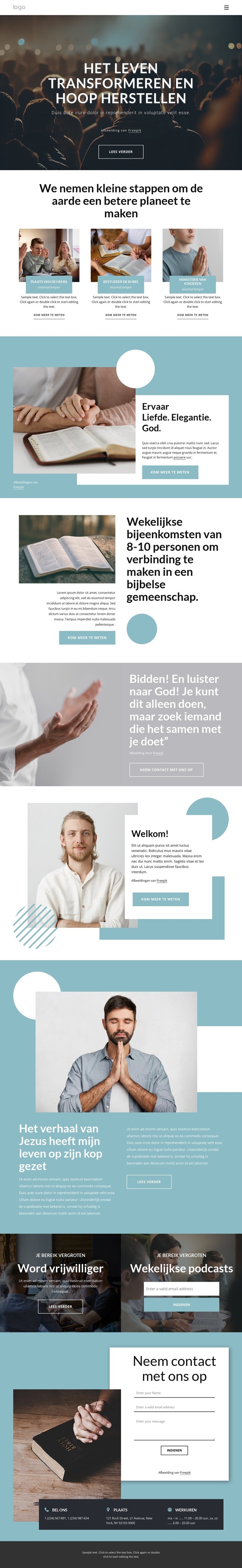 Hoop herstellen Website mockup