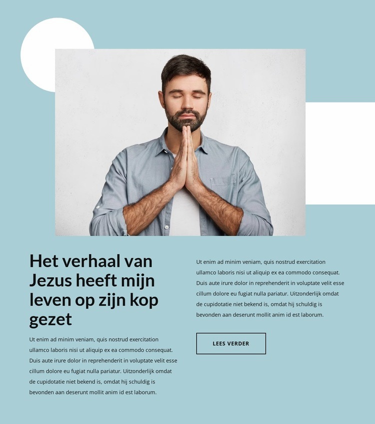 De christelijke kerk Website ontwerp