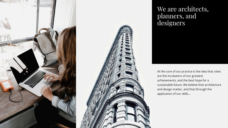 Architects and designers One Page Template