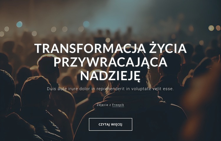 Przekształcanie życia, przywracanie nadziei Kreator witryn internetowych HTML