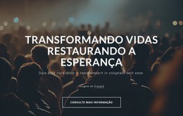 Transformando Vidas, Restaurando A Esperança - Modelo Joomla Simples