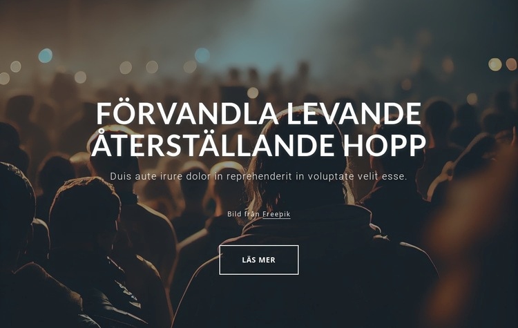 Förvandla live, återställa hoppet CSS -mall