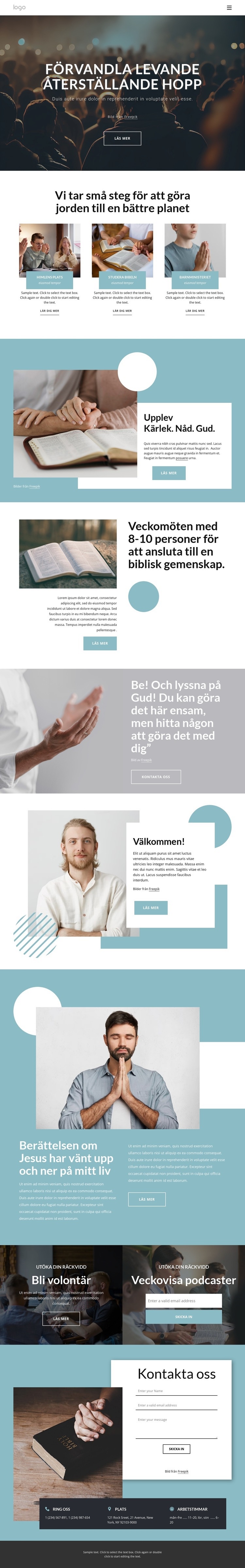 Återupprätta hoppet HTML-mall