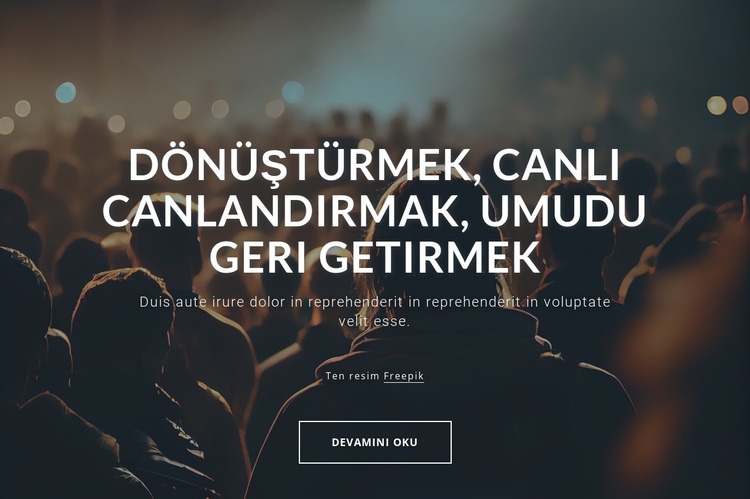 Canlıyı dönüştürüyor, umudu tazeliyor Joomla Şablonu