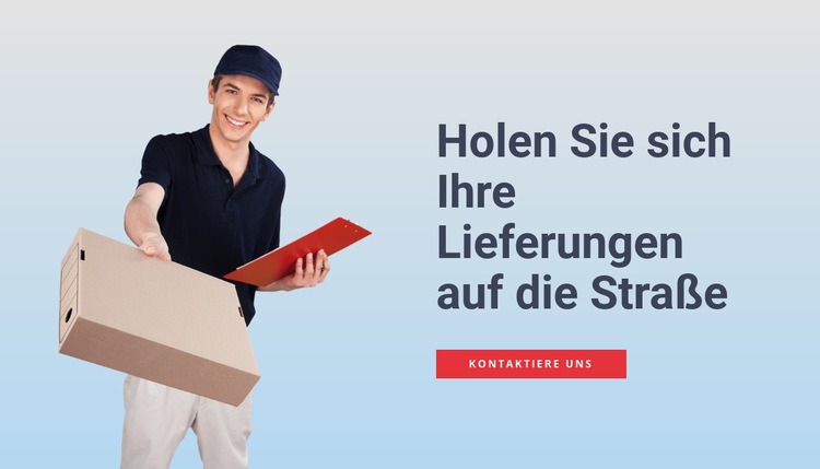 Lieferservice Eine Seitenvorlage