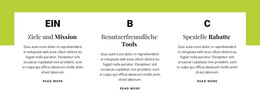 Ziele Und Mission – HTML-Website-Layout