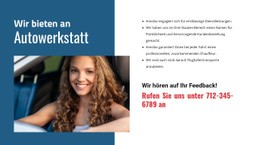 Wenden Sie Sich An Experten Für Autoreparaturen - Leere HTML5-Vorlage