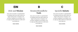 Ziele Und Mission – Fertiges Website-Design