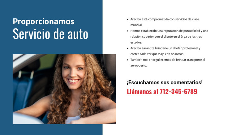 Llame a expertos en reparación de automóviles Plantilla HTML