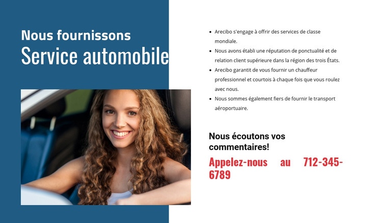 Appel à des experts en réparation automobile Conception de site Web