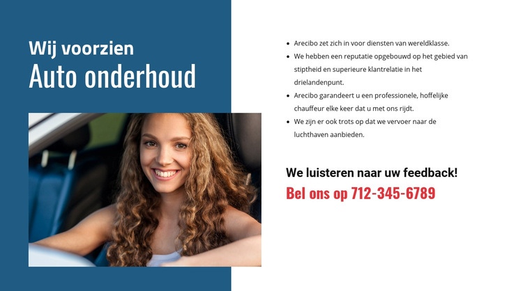 Bel voor autoreparatie-experts Html Website Builder