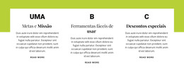 Objetivos E Missão - Layout Do Site HTML