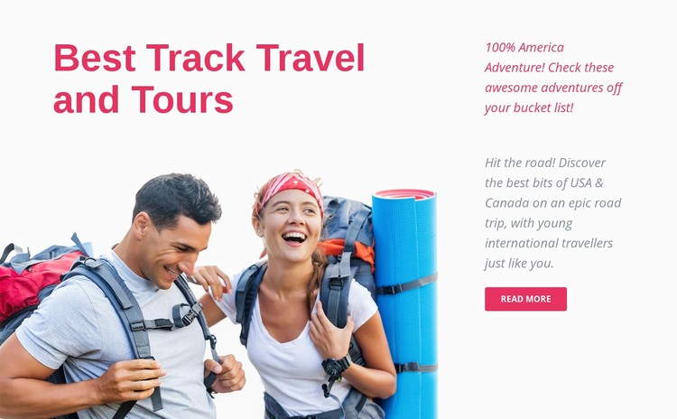Track travel and tours  CSS Template