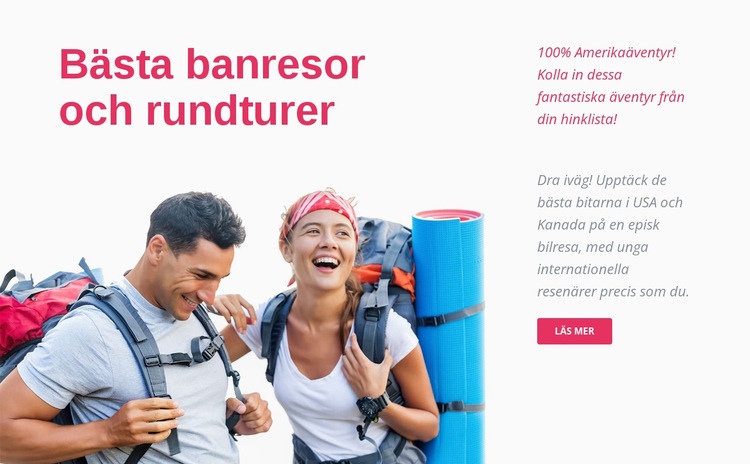 Spåra resor och turer HTML-mall