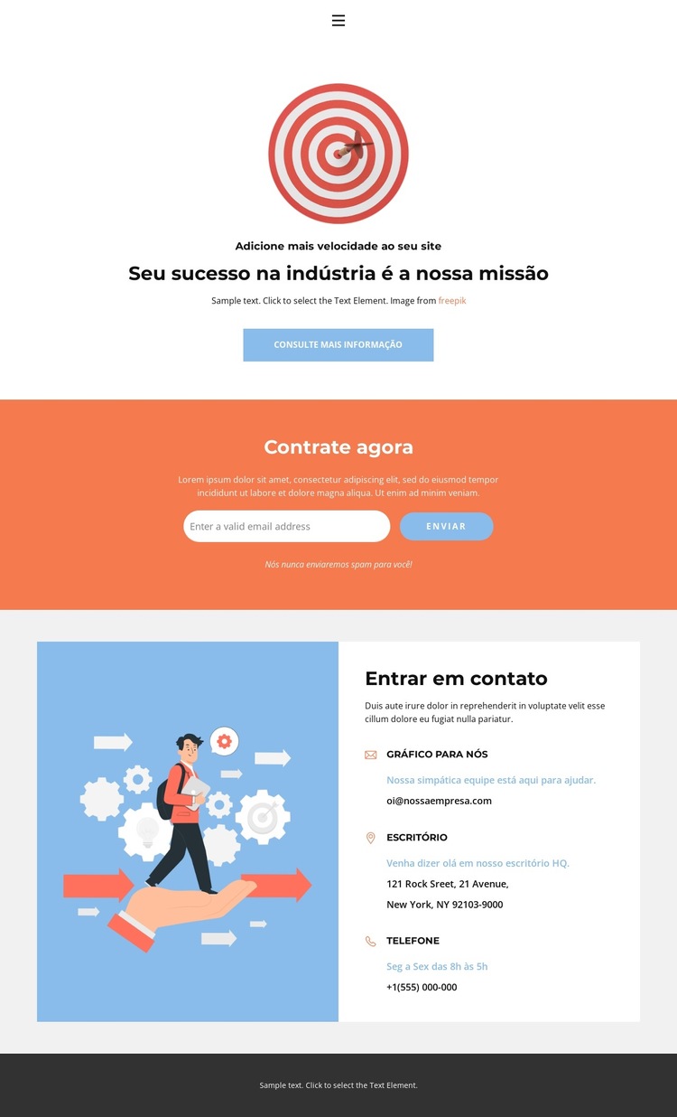 Endereços do escritório Modelo de site