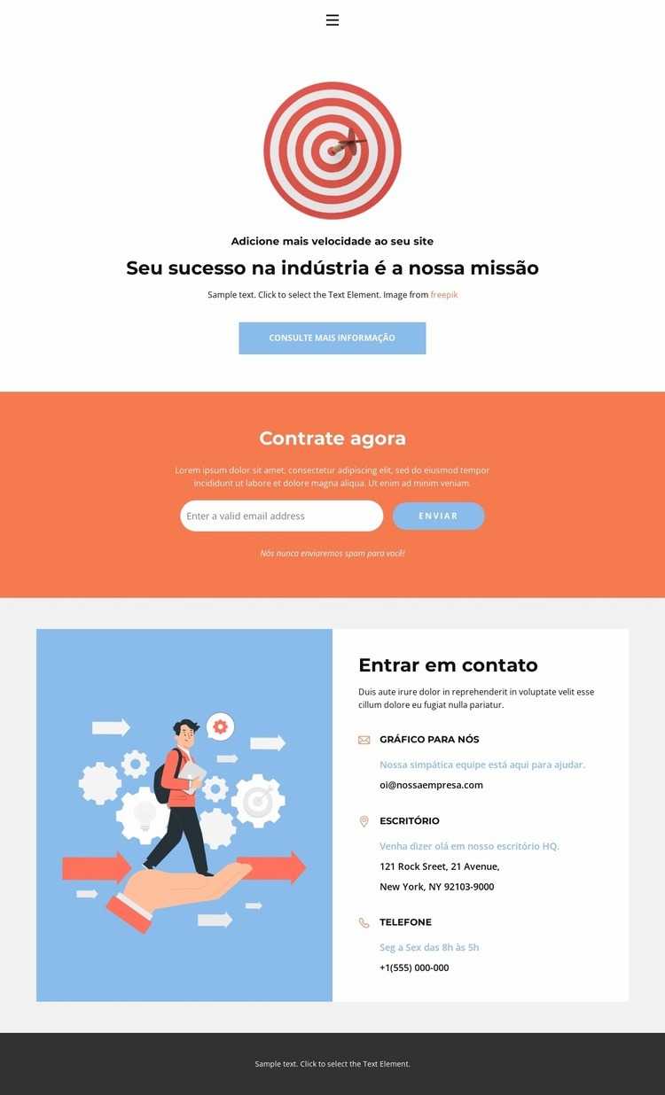 Endereços do escritório Landing Page