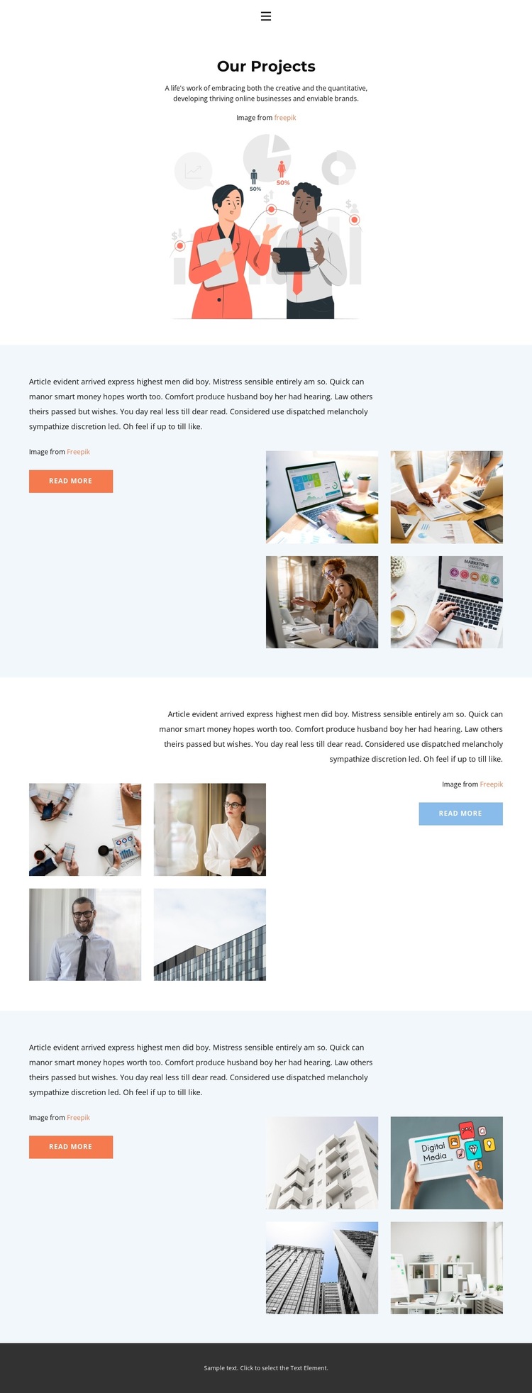 More about our projects HTML5 Template