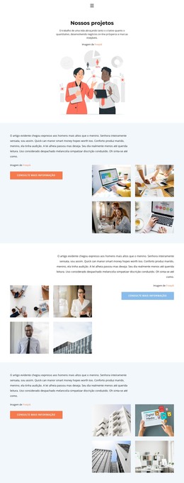 Mais Sobre Nossos Projetos - Modelo De Site Gratuito