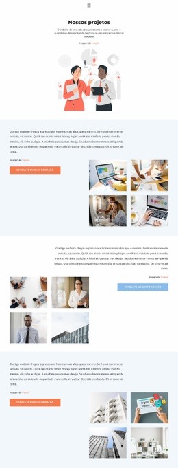 Mais Sobre Nossos Projetos - Modelo Responsivo De Uma Página