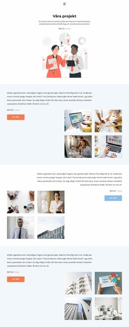 Mer Om Våra Projekt - Nedladdning Av Webbplatsmall