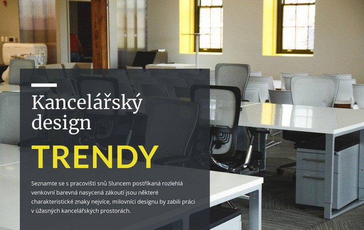 Trendy designu kanceláří Webový design