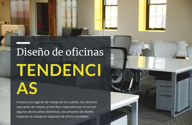 Tendencias de diseño de oficinas Creador de sitios web HTML