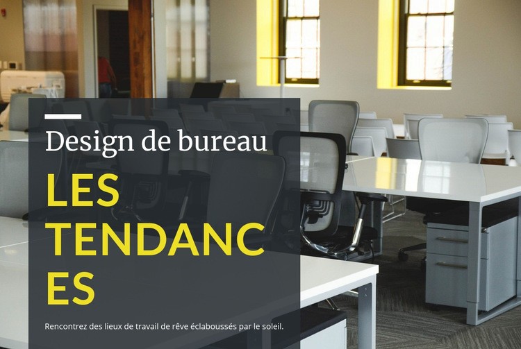 Tendances de la conception de bureaux Modèle HTML