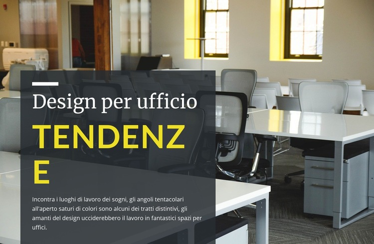 Tendenze del design per ufficio Mockup del sito web