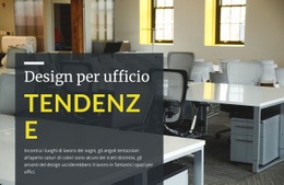 Sito Web HTML Per Tendenze Del Design Per Ufficio