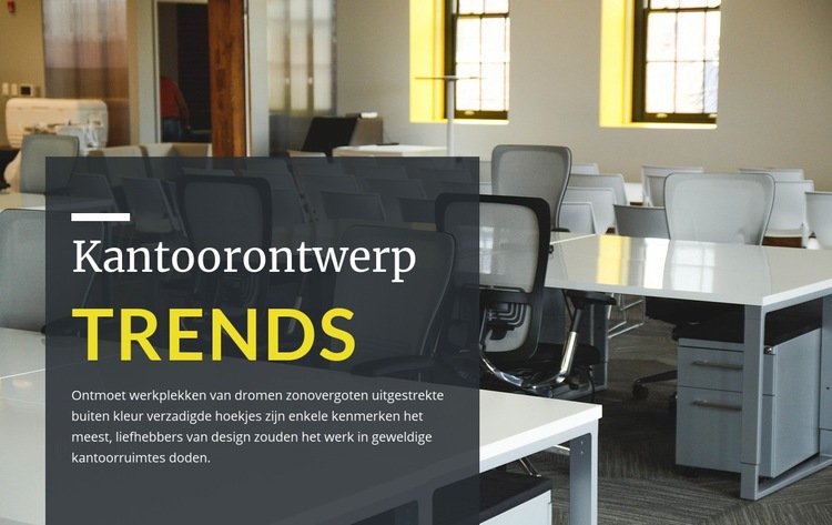 Trends in kantoorontwerp Sjabloon voor één pagina