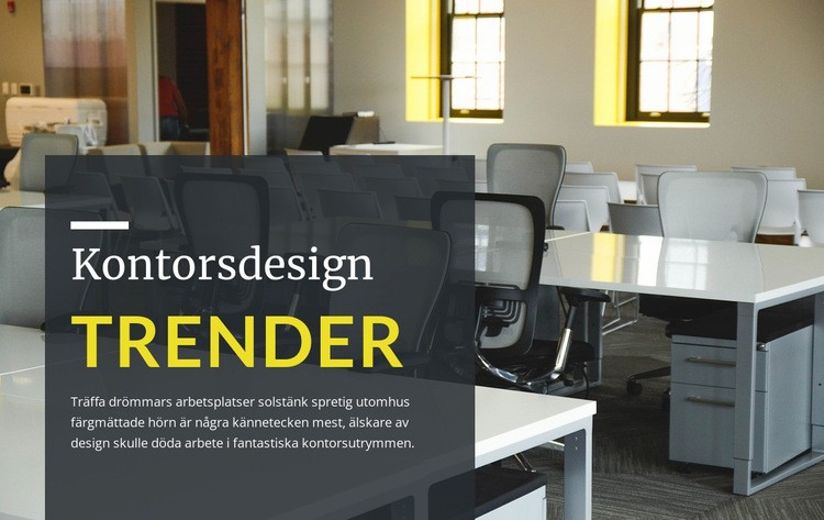 Kontor design trender CSS -mall