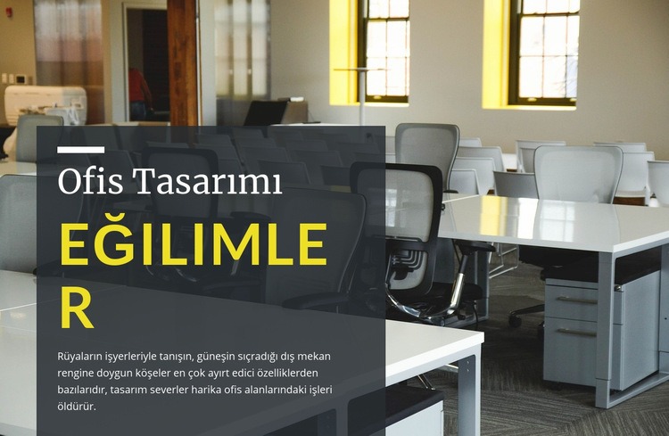 Ofis tasarım trendleri HTML Şablonu