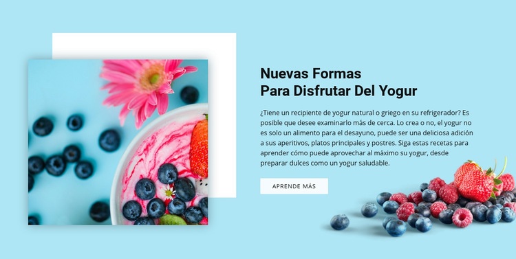 Cómo disfrutar del yogur Página de destino