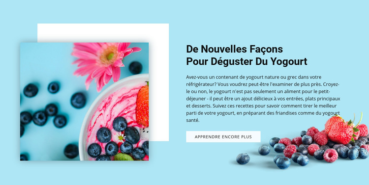 Comment déguster du yaourt Modèle de site Web