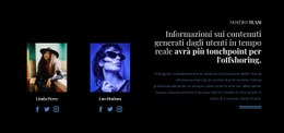 Il Nostro Team Nei Social - Drag And Drop HTML Builder