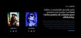 Nossa Equipe No Social - Construtor De Sites