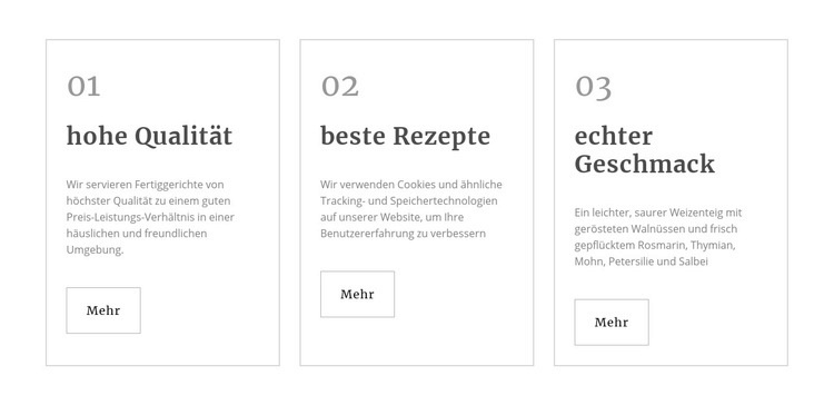 Gesunde Restaurantmahlzeiten HTML Website Builder