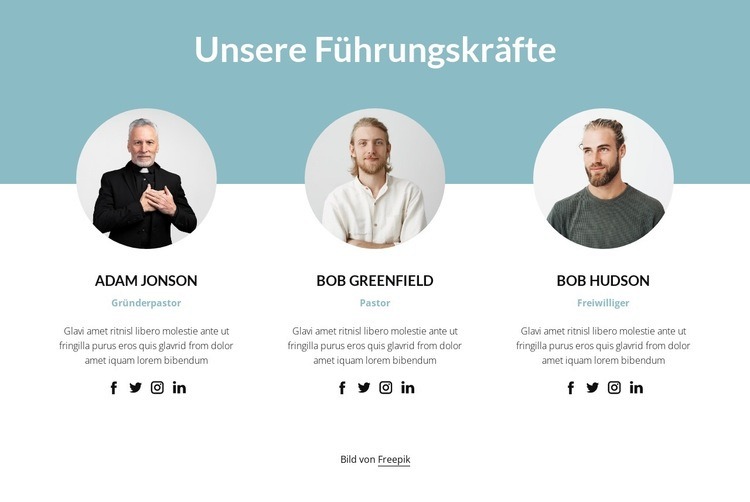Kirchenführer Website Builder-Vorlagen