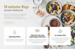Benutzfertiges Website-Design Für Heißhunger Auf Zucker Und Kohlenhydrate Eindämmen