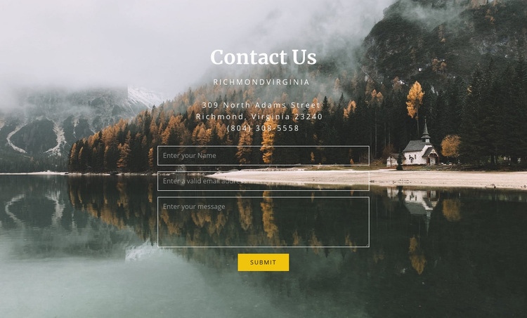 Guest house contacts Elementor Template Alternative