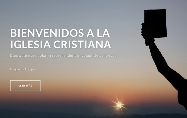Bienvenido a la iglesia cristiana Creador de sitios web HTML