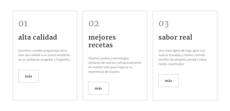 Comidas saludables en restaurantes Creador de sitios web HTML