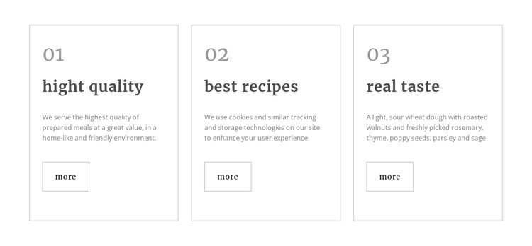 Healthy restaurant meals HTML Template