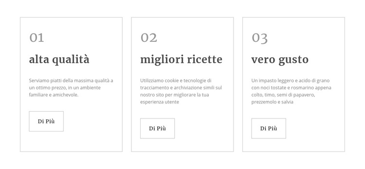 Pasti sani al ristorante Modello di sito Web